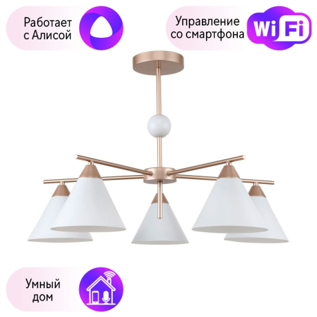 Люстра на штанге F-Promo Calor с поддержкой Алиса 2774-5P-A 