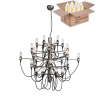 Подвесная люстра Favourite Golem с лампочками 1892-30P+Lamps E14 Свеча 