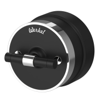 Выключатель двухклавишный с корпусом Werkel Vintage (черный матовый/хром) W5822051