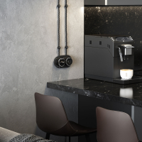 Выключатель двухклавишный с корпусом Werkel Vintage (черный матовый/хром) W5822051