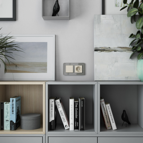 Розетка с заземлением и со шторками, без рамки Werkel айвори матовый W1171162