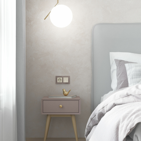 Розетка с заземлением и со шторками, без рамки Werkel айвори матовый W1171162