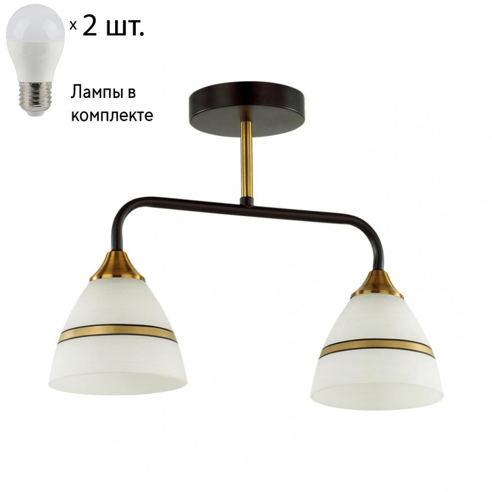 Потолочный светильник Lumion Nettie с лампочками 5214/2CA+Lamps E27 P45, цвет черный 5214/2CA+Lamps E27 P45 - фото 1