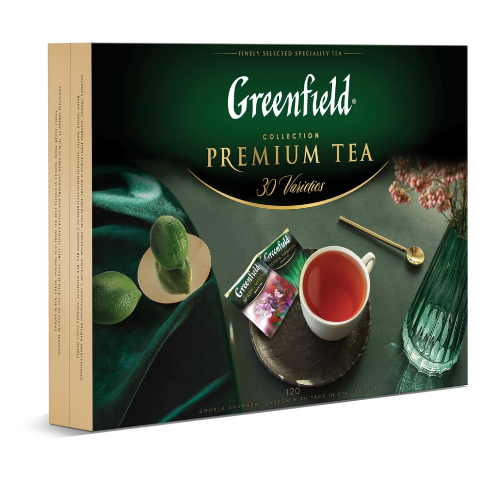 Купить чай гринфилд подарочный. Чай Greenfield набор 30 видов 120 пакетиков. Коллекция чая Гринфилд 120 пакетиков. Гринфилд подарочный набор 120 пакетиков. Чай Гринфилд подарочный набор ассорти.