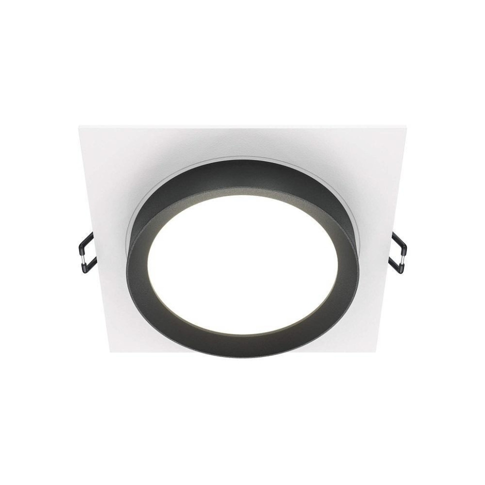 Встраиваемый светильник Maytoni Hoop DL086-GX53-SQ-WB, цвет бело-черный - фото 1