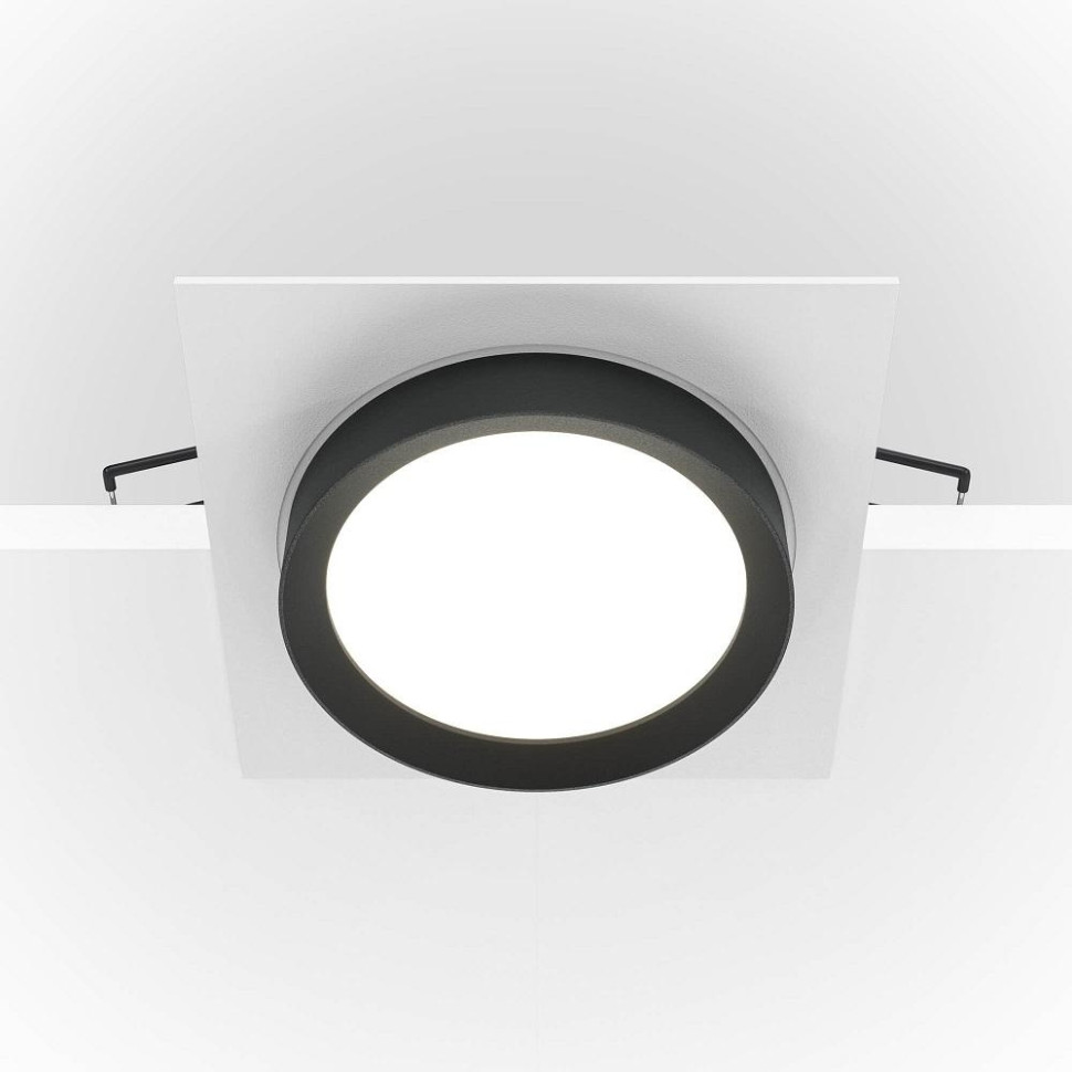 Встраиваемый светильник Maytoni Hoop DL086-GX53-SQ-WB, цвет бело-черный - фото 3