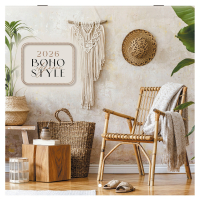 Нарушена упаковка!  <842864> Календарь настенный перекидной 2026 г., BRAUBERG, 12 листов, 28,5х28,5 см, "Бохо", 116935