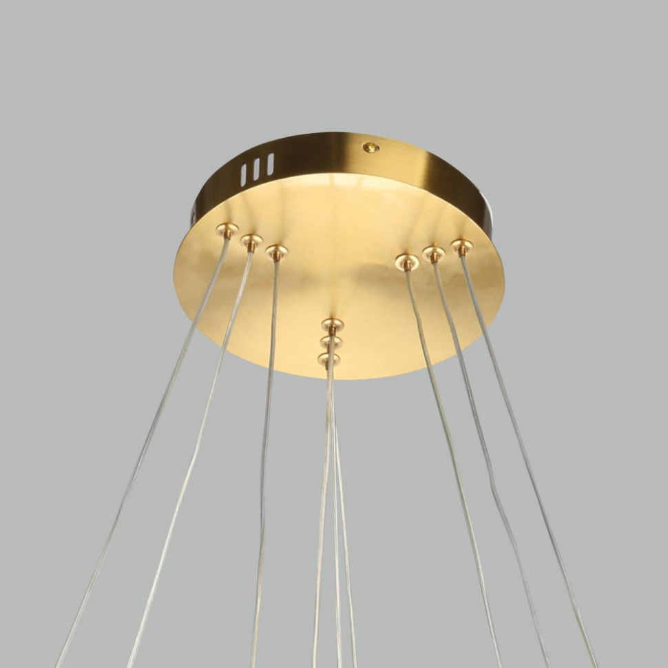 Подвесной светодиодный светильник De Markt Платлинг 661018303, цвет золотой - фото 3