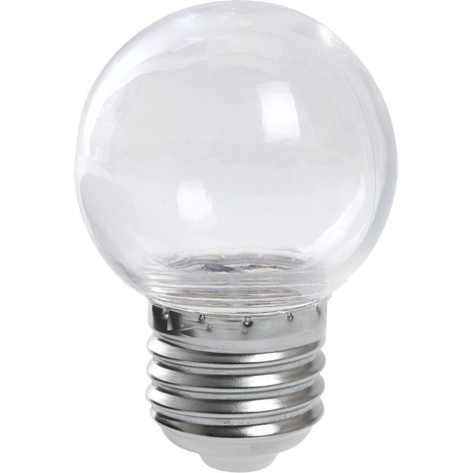 Светодиодная лампа E27 1W 2700K (теплый) G45 для гирлянд белт-лайт CL25, CL50, Feron LB-37 (38119)