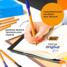 Нарушена упаковка!  <375849> Ручки шариковые BIC "Orange Original Fine", НАБОР 4 шт., СИНИЕ, узел 0,8 мм, линия письма 0,3 мм, пакет, 8308521 (141308)