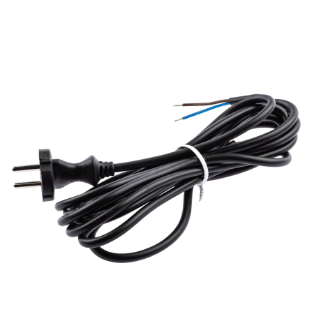 UX-2x0,75-3m-B Эра Шнур питания с вилкой б/з ПВС 2x0,75 3м черный (50/1800)
