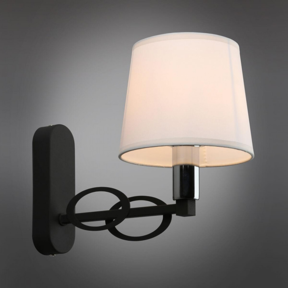 Бра с лампочкой Omnilux OML-64901-01+Lamps, цвет матовый черный OML-64901-01+Lamps - фото 4