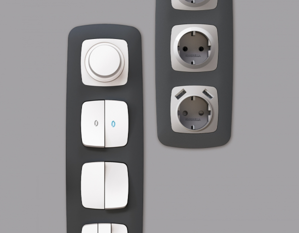 Рамка на 4 поста Ambrella Volt OMEGA OF140804