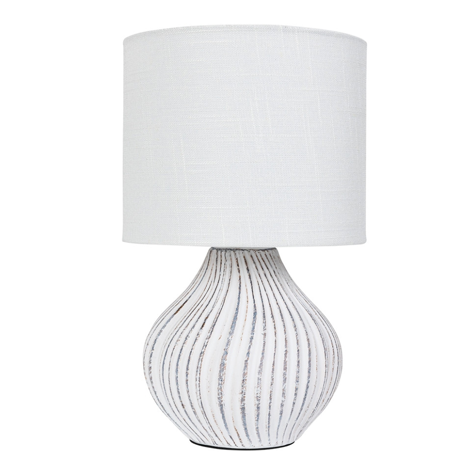 Настольная лампа с абажуром и LED лампой. Комплект от Lustrof №648745-709326, цвет белый