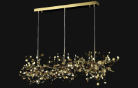 Подвесной светильник с лампочками CRYSTAL LUX GARDEN SP3х3 L1200 GOLD+Lamps