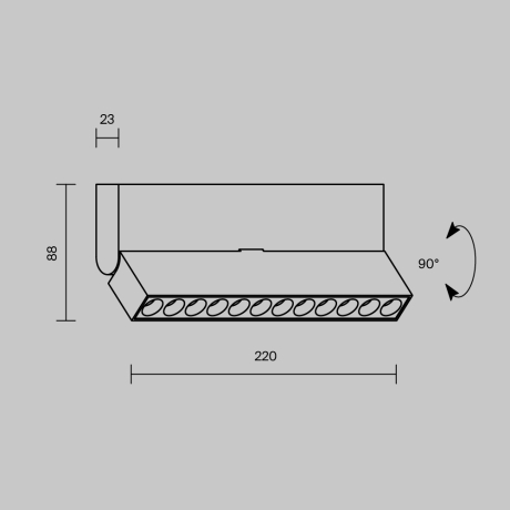 Накладной светильник Maytoni Technical Points rot C136CL-12W4K-W