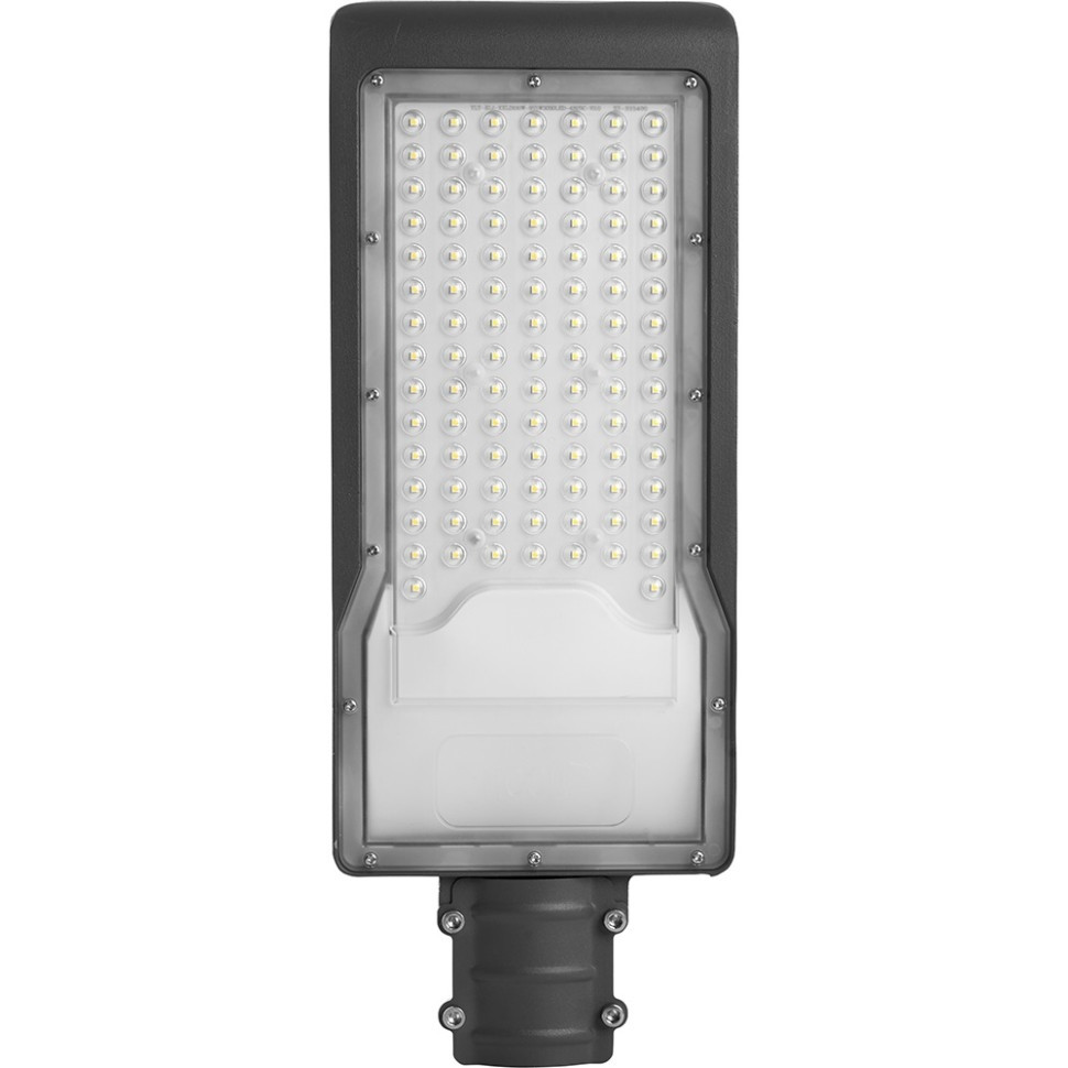 Светодиодный уличный фонарь консольный на столб Feron SP3034 80W 6400K 230V, серый 41580 фонарь на столб feron оптима 11563