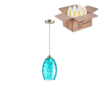 Подвесной светильник с лампочкой Lumion Sapphire 4490/1+Lamps Е27 Свеча