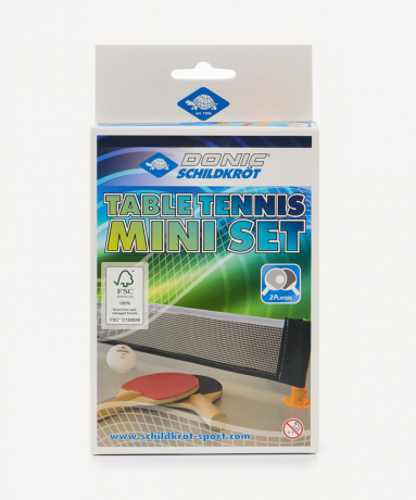 Нарушена упаковка! <772249> Набор для настольного тенниса Tischtennis-Mini-Set, 2 детские ракетки, 3 мяча, сетка Donic ЦБ-00004525