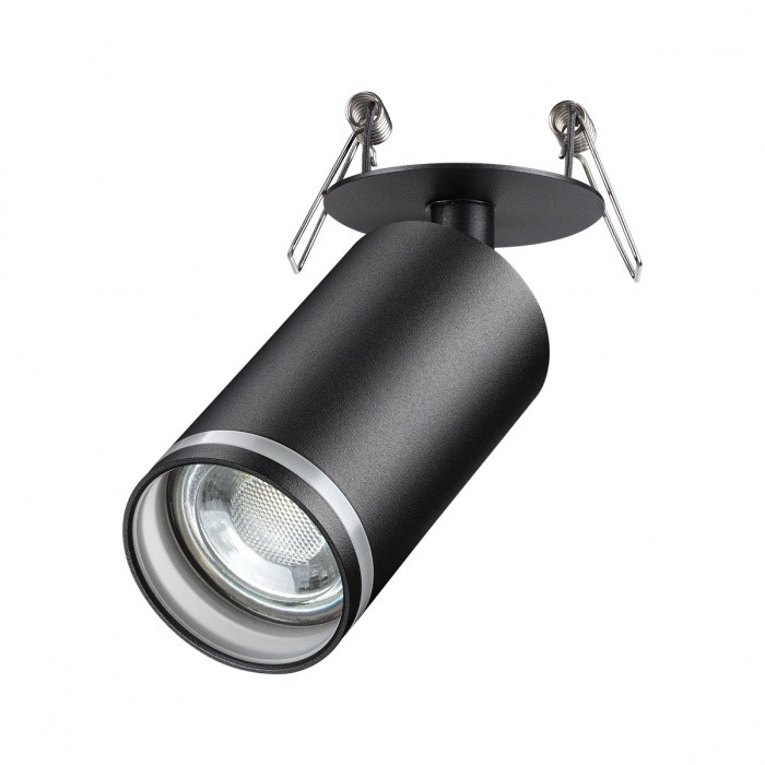 Спот со светодиодной лампочкой GU10, комплект от Lustrof. №369552-647313, цвет черный