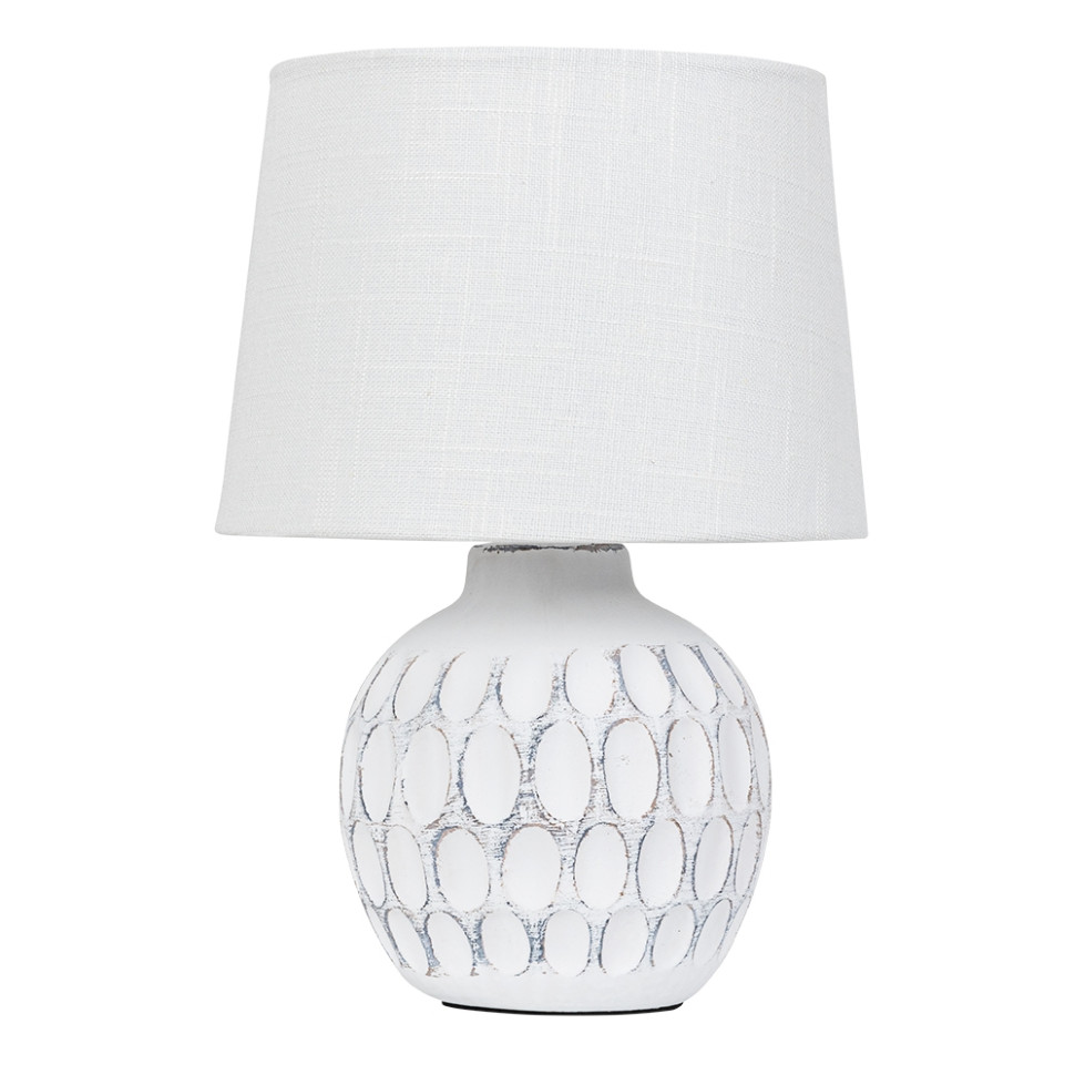 Настольная лампа с абажуром и LED лампой. Комплект от Lustrof №648744-709327, цвет белый