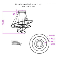 Подвесной светильник Aployt Janina APL.018.13.100