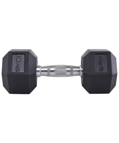 Нарушена упаковка! <381800> Гантель гексагональная DB-301 10 кг, обрезиненная, черный 4680459126771