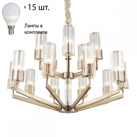 Люстра подвесная с лампочками Omnilux OML-69903-15+Lamps 