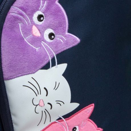 Нарушена упаковка!  <796750> Рюкзак GRIZZLY школьный, анатомическая спинка, 2 отделения, для девочек, "STAY CHEERFUL", 38х28х18 см, RG-463-6/1 (274188)