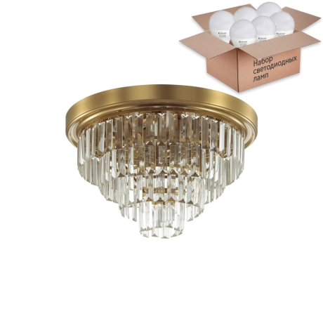 Потолочный светильник с лампочками Lumion Zaha 5257/6C+Lamps E14 P45 