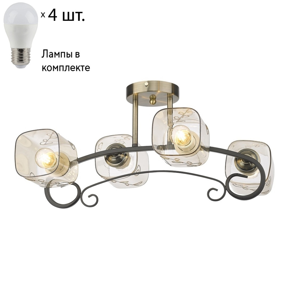 Потолочная люстра с лампочками Velante 212-507-04+Lamps