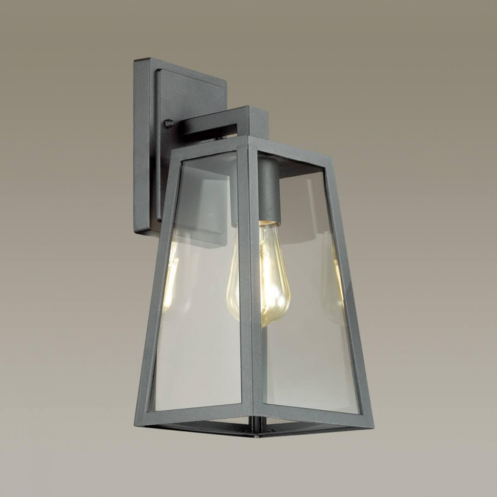 Настенный уличный светильник со светодиодной лампочкой E27, комплект от Lustrof. №142357-647534, цвет черный - фото 3