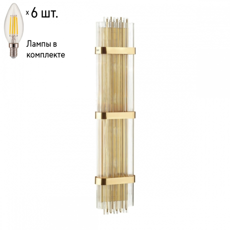 Настенный светильник с лампочками Odeon Light Empire 4853/6W+Lamps E14 Свеча 
