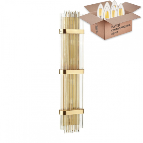 Настенный светильник с лампочками Odeon Light Empire 4853/6W+Lamps E14 Свеча 
