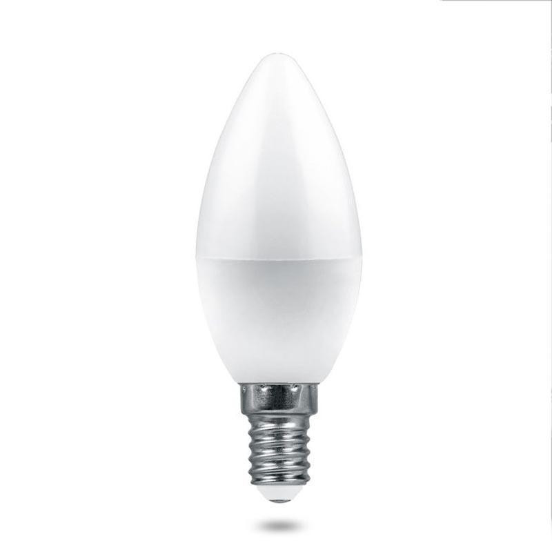 лампочка светодиодная feron lb 422 25532 12v 3w jc g4 4000k упаковка 5 шт Лампа светодиодная Feron.PRO LB-1307 Свеча E14 7.5W 4000K 38054