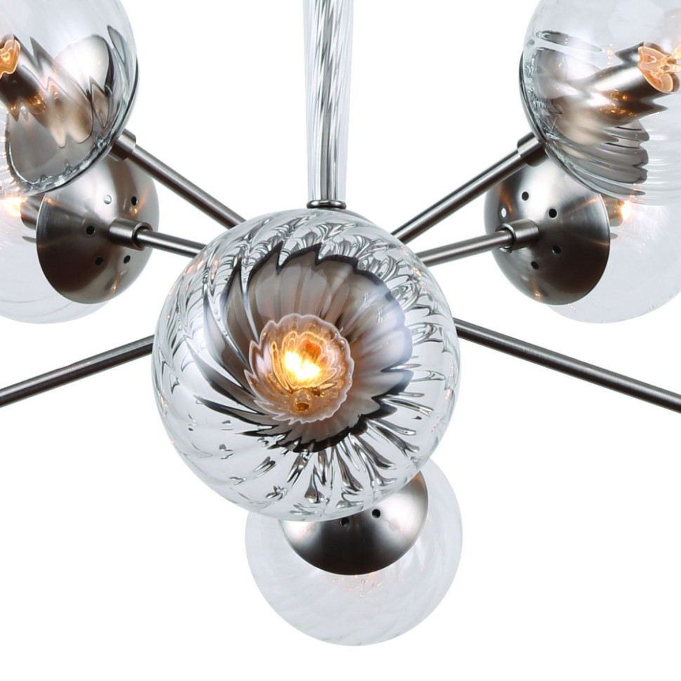 Подвесная люстра с лампочками F-Promo Particulis 2200-8P+Lamps E14 P45, цвет никель 2200-8P+Lamps E14 P45 - фото 4
