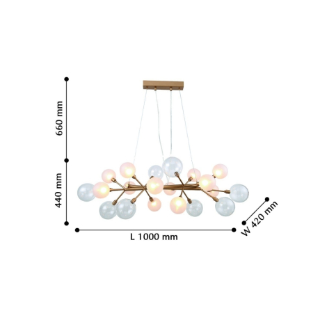 Подвесная люстра Favourite Babylon с поддержкой Алиса 2515-12P-A 
