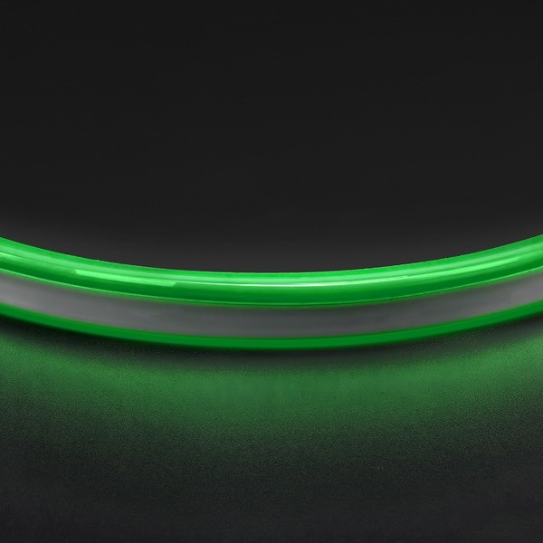 1м. Неоновая лента зеленого цвета 9,6W, 220V, 120LED/m, IP65 Lightstar Neoled 430107 клипса монтажная lightstar neoled 430286