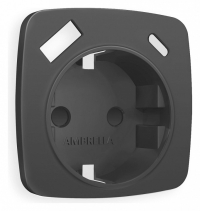 Накладка для розетки с заземлением и со шторками и 2хUSB type A и C Ambrella Volt OMEGA OP9100