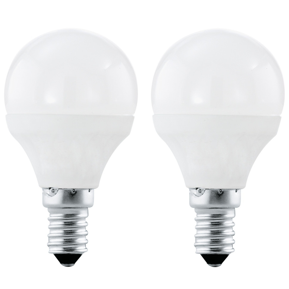 Комплект из 2 светодиодных ламп, груша, E14, 4W, 220V, 3000K Eglo 10775 напольная стойка для ламп луп rexant
