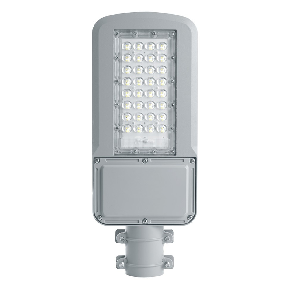 Светодиодный уличный фонарь консольный на столб Feron SP3040 100W 5000K 230V, серый 41550 фонарь на столб feron оптима 11567