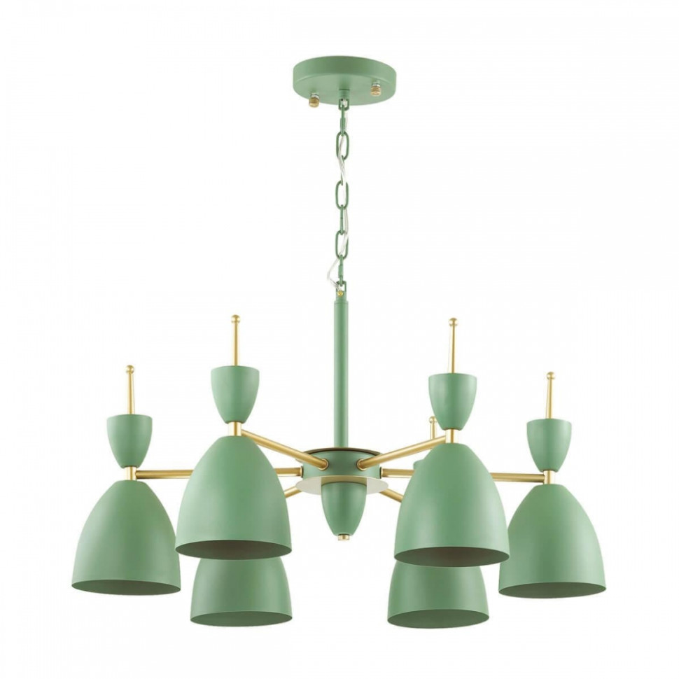 Люстра подвесная со светодиодными лампочками E27, комплект от Lustrof. №161054-642490, цвет зеленый - фото 3