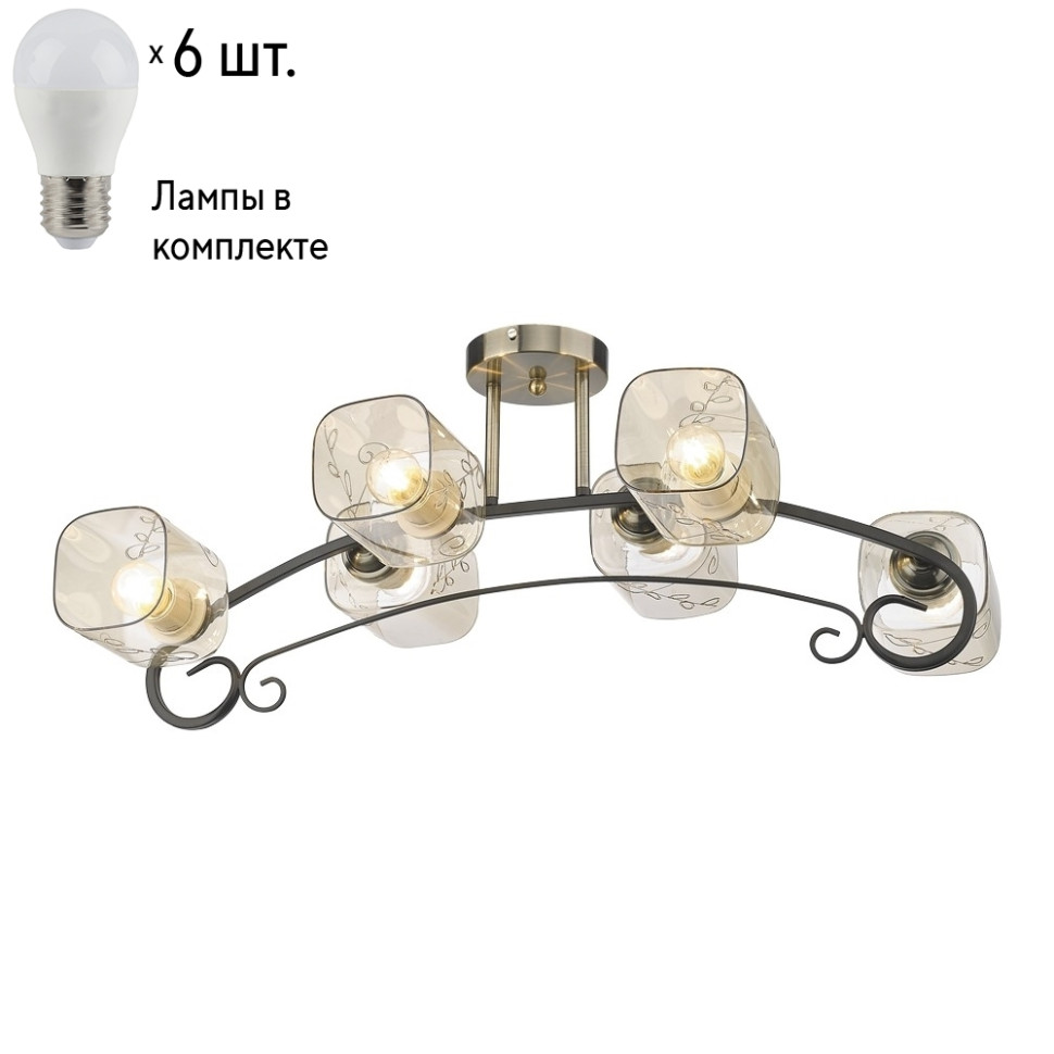 Потолочная люстра с лампочками Velante 212-507-06+Lamps