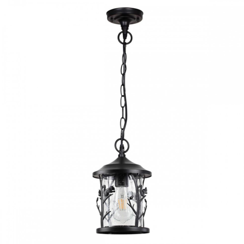 Подвесной уличный светильник со светодиодной лампочкой E27, комплект от Lustrof. №304224-647537, цвет черный