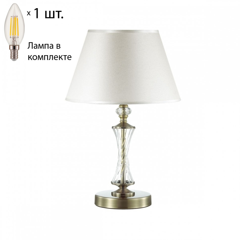 Настольная лампа с лампочкой Lumion Kimberly 4408/1T+Lamps E14 Свеча торшер lumion kimberly 4408 1f
