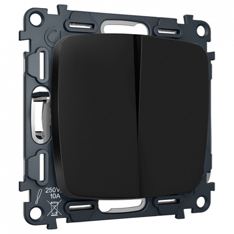 Выключатель перекрестный двухклавишный без рамки Ambrella Volt OMEGA MO803030 