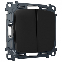 Выключатель перекрестный двухклавишный без рамки Ambrella Volt OMEGA MO803030