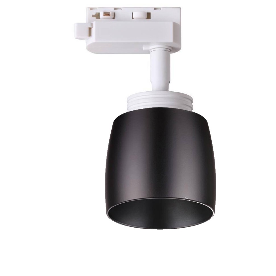 Поворотный светильник с плафоном для однофазного шинопровода Novotech 370607+370610 - фото 1