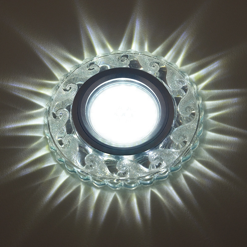 Встраиваемый светильник с подсветкой Fametto Luciole DLS-L139 Gu5.3 Glassy/Clear UL-00003871, цвет хром DLS-L139 GU5.3 GLASSY/CLEAR - фото 2