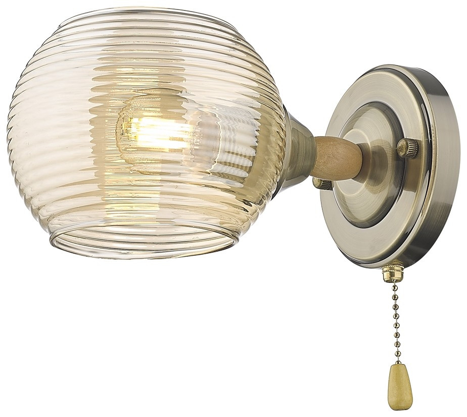Бра с лампочкой Velante 214-501-01+Lamps E27 P45, цвет стекло 214-501-01+Lamps E27 P45 - фото 2